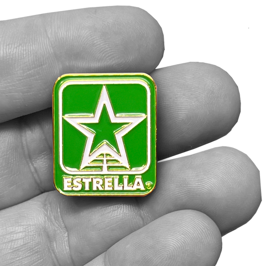 EL11-018 Estrella Insurance Agent Franchisee  star logo green Lapel Pin