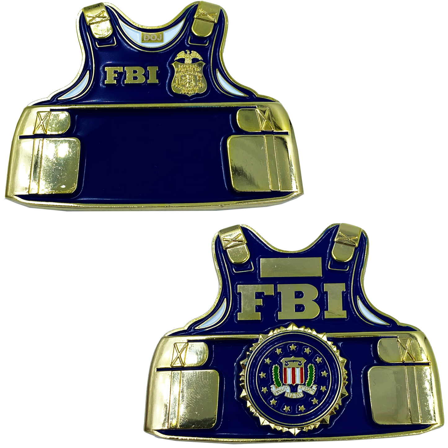 CL7-17 FBI Special Agent Body Armor Challenge Coin Thin Blue Line DOJ Police