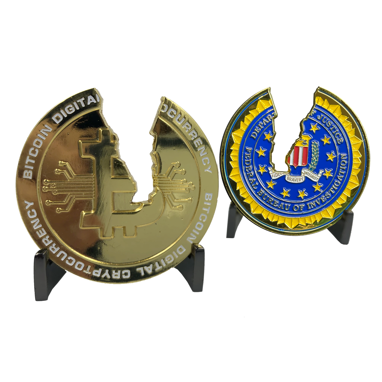CL4-17 Busted Bitcoin Challenge Coin Financial Crime Task Force CryptoCurrency FBI JTTF Special Agent Police
