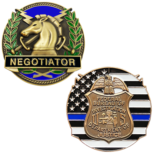 GL13-007 FBI Special Agent Intel Analyst Federal Bureau Investigations Challenge Coin Negotiator