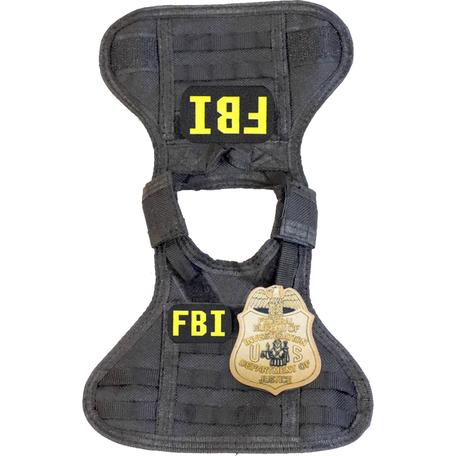 BL1-014 FBI SPECIAL AGENT Tactical Beverage Bottle or Can Cooler Vest with removable patches perfect gift for Challenge Coin collectors