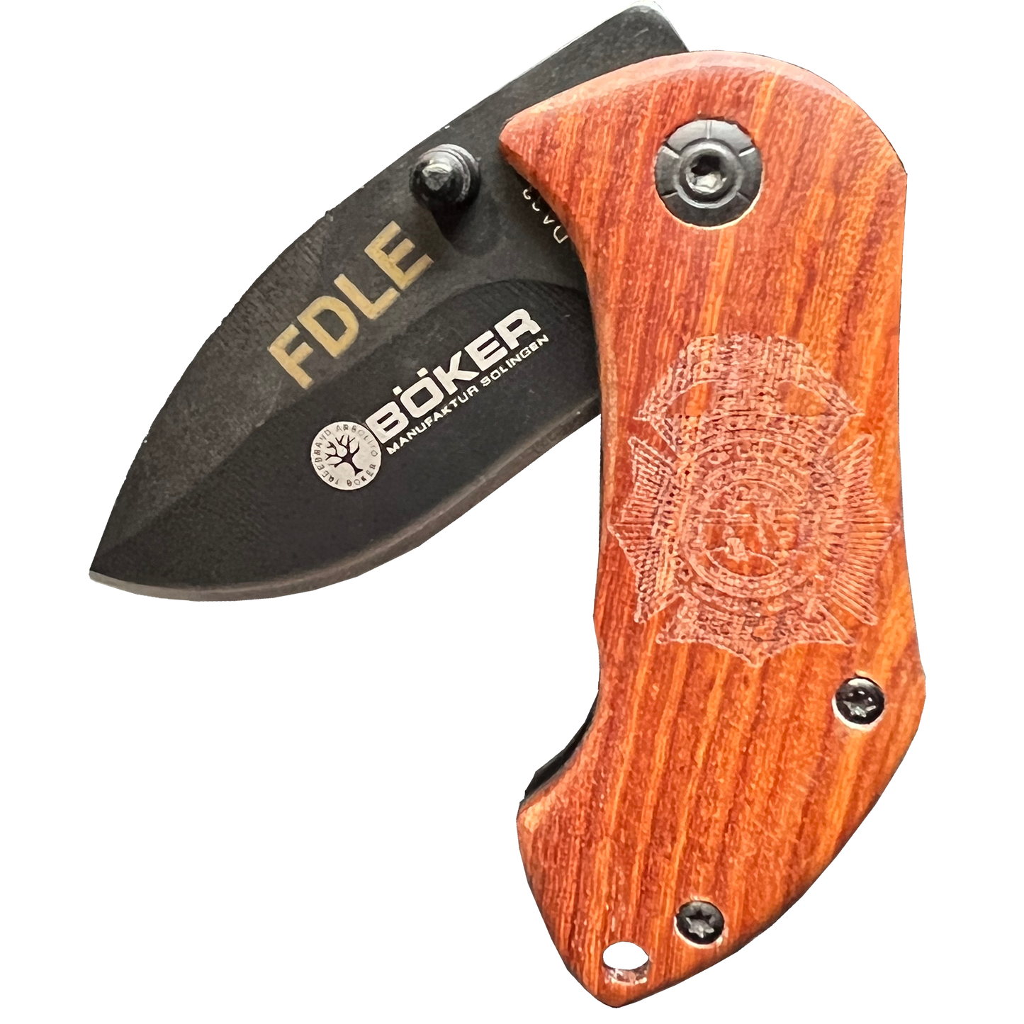 DL13-002 Florida Department of Law Enforcement Tactical Frame Lock tool with pocket clip FDLE Police Tactical Knife