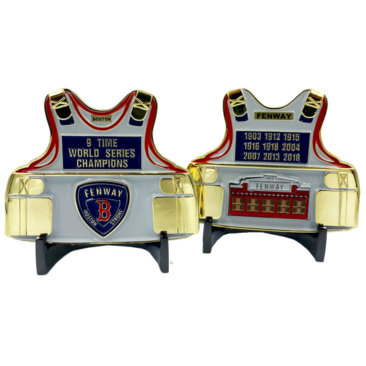 BB-004 Fenway Park Boston Red Sox Police Challenge Coin Thin Blue Line Boston Strong medallion