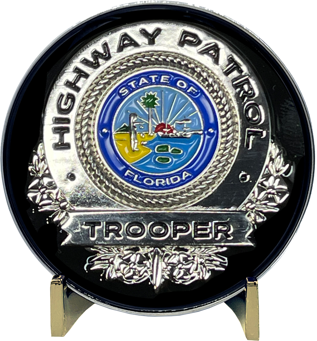 BL10-003 Tampa Bay Bucs FHP Trooper Police Florida Highway Patrol Buccaneers Special Event Security Detail Brady Ring Challenge Coin