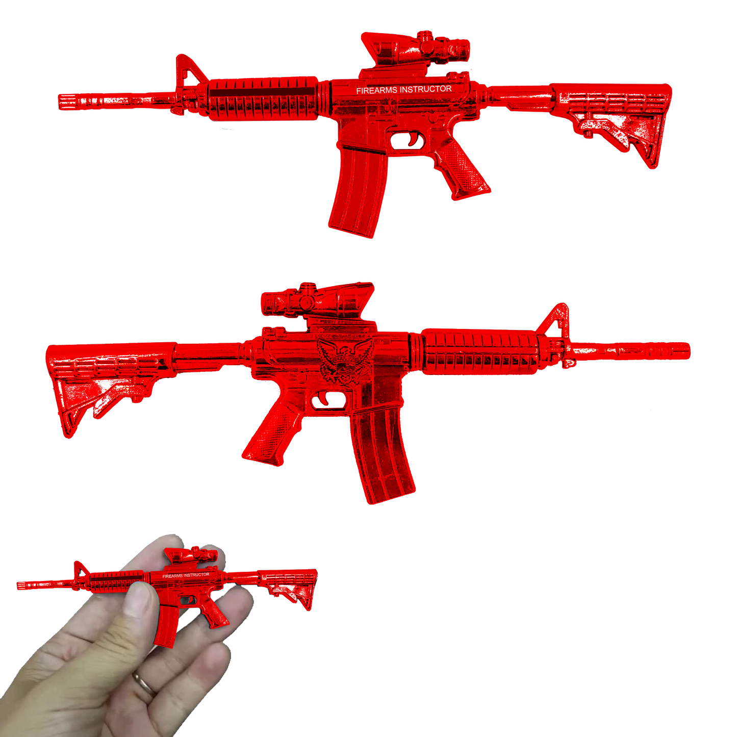 EL9-008  Firearms Instructor M4 Police Sheriff Army Marines Border Patrol Air Force Coast Guard Navy Challenge Coin (4.5 inch)