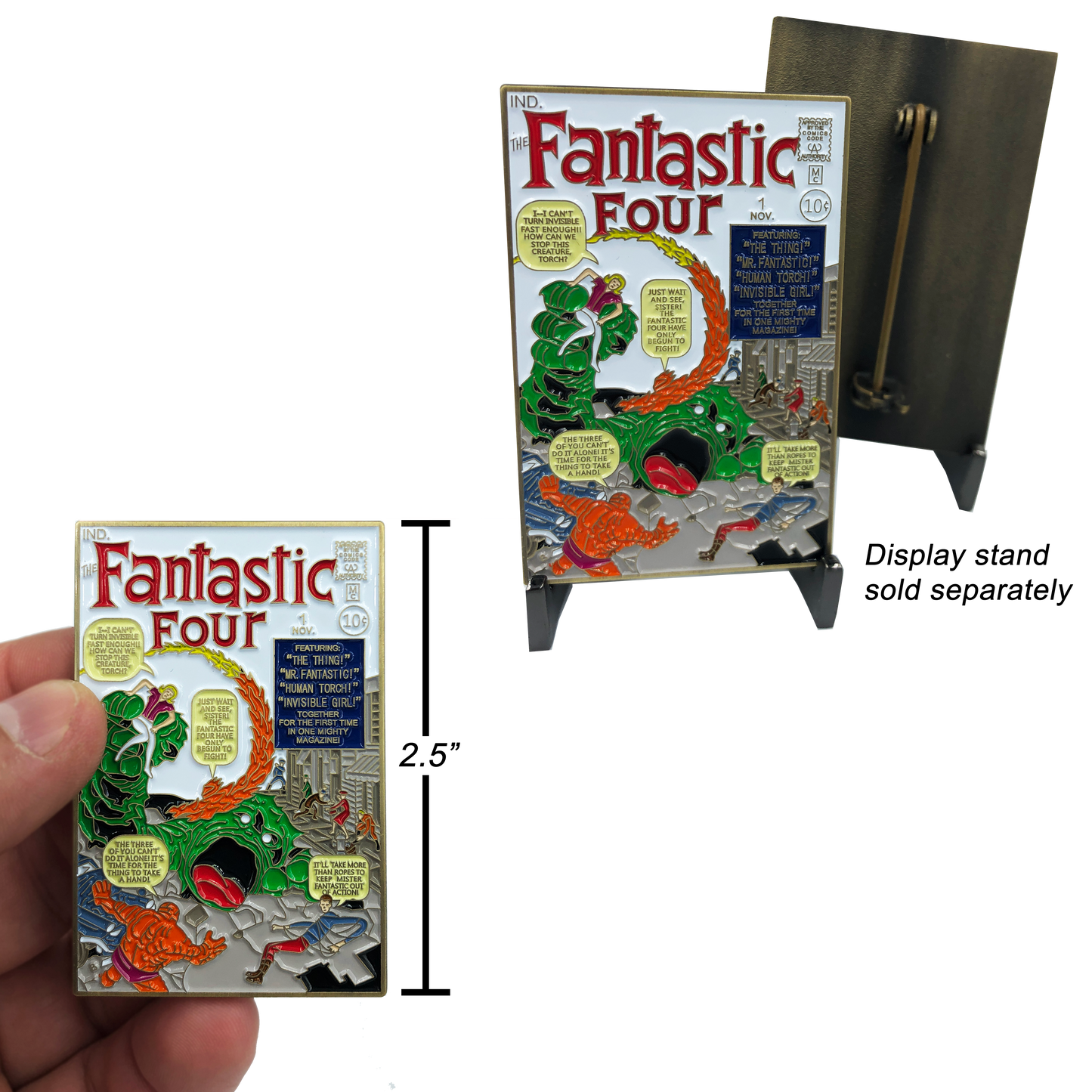 FF-006 Pin version Fantastic Four #1 Stan Lee Marvel Comic Book Issue 1