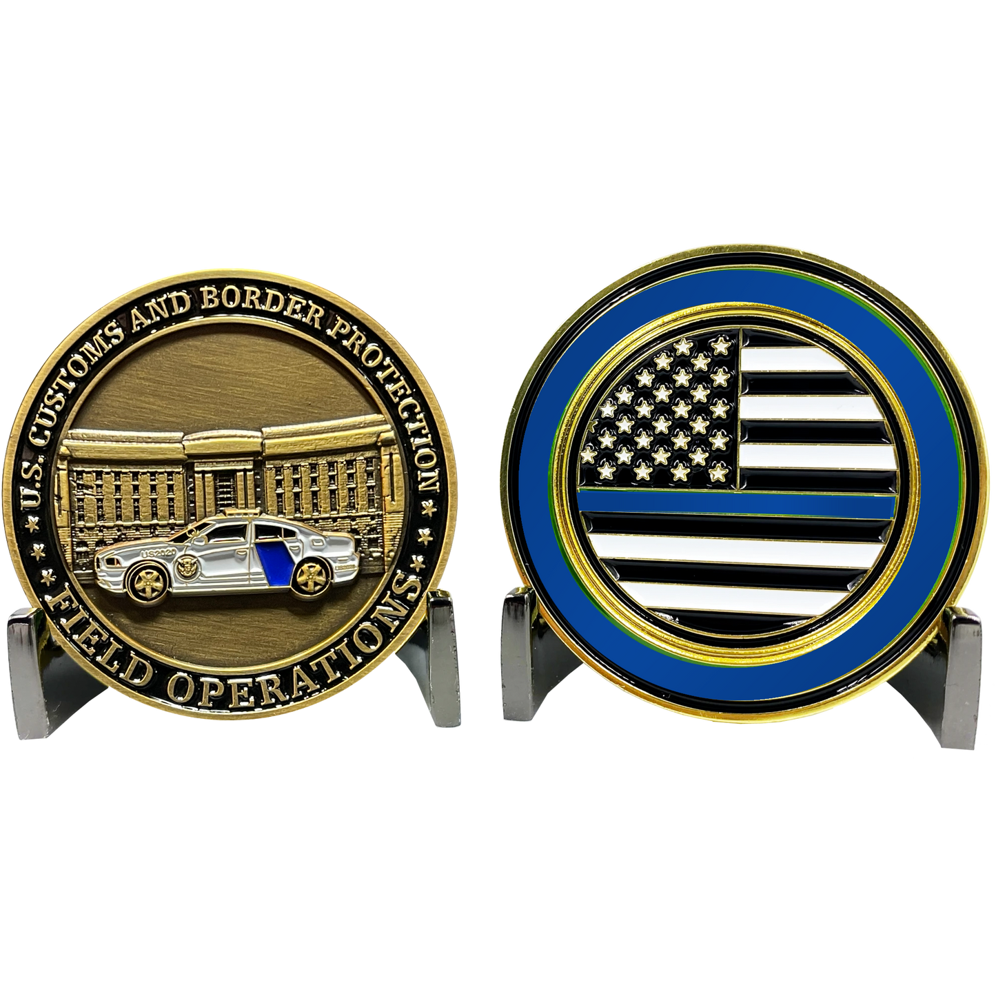 EL7-007 CBP HQ Headquarters CBP Officer FIELD OPS Agriculture Specialist CBPO Ronald Reagan Building Challenge Coin thin blue line