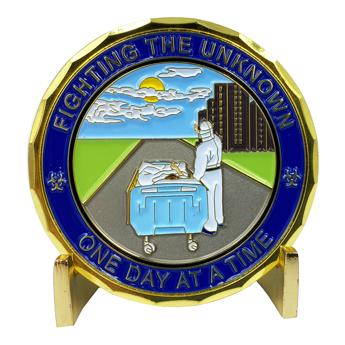 CL2-15 Fighting the Unknown on America's Front Line Essential Worker Nurse Doctor Medical Pandemic Response Challenge Coin