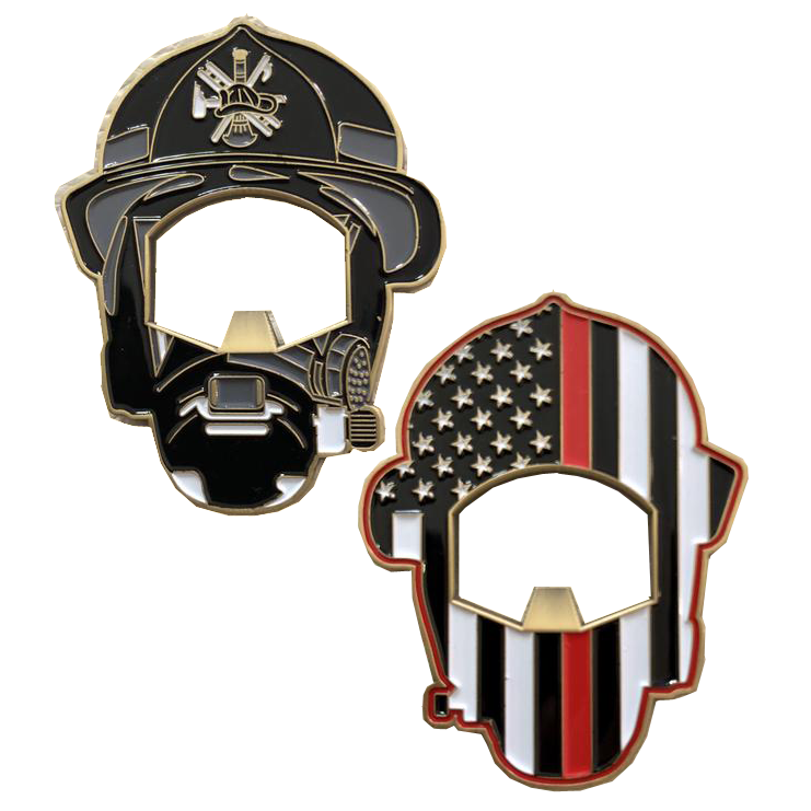 GL11-007 Firefighter Set: Challenge Coin and Keychain (Fireman First Responder) Bottle Opener fighter