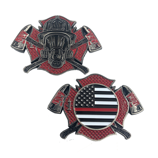 I-012 Maltese Cross Fire Department Challenge Coin Fire Fighter