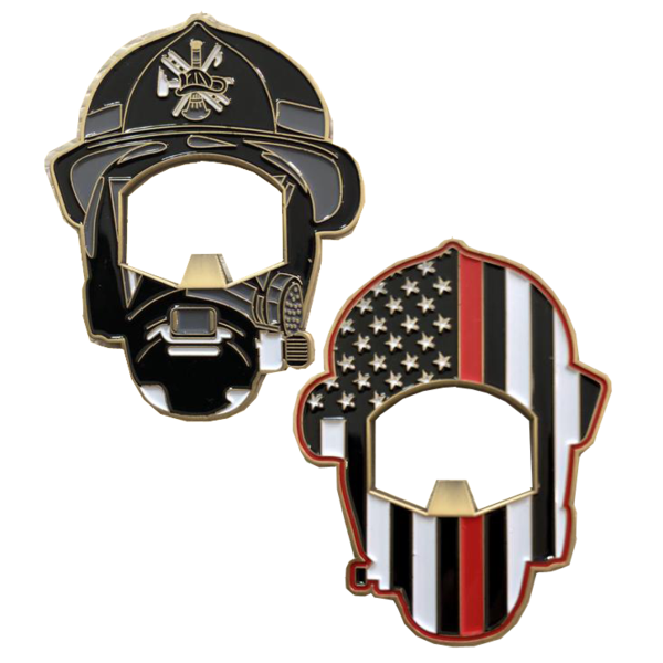 I-017 Firefighter Challenge Coin (Fireman First Responder) Bottle Opener