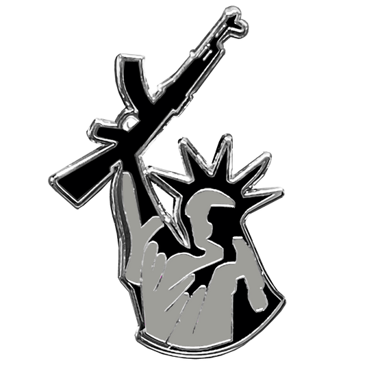 Thin Gray Line Statue of Liberty M4 Cloisonné Pin with dual pin posts Correctional Officer CO Corrections