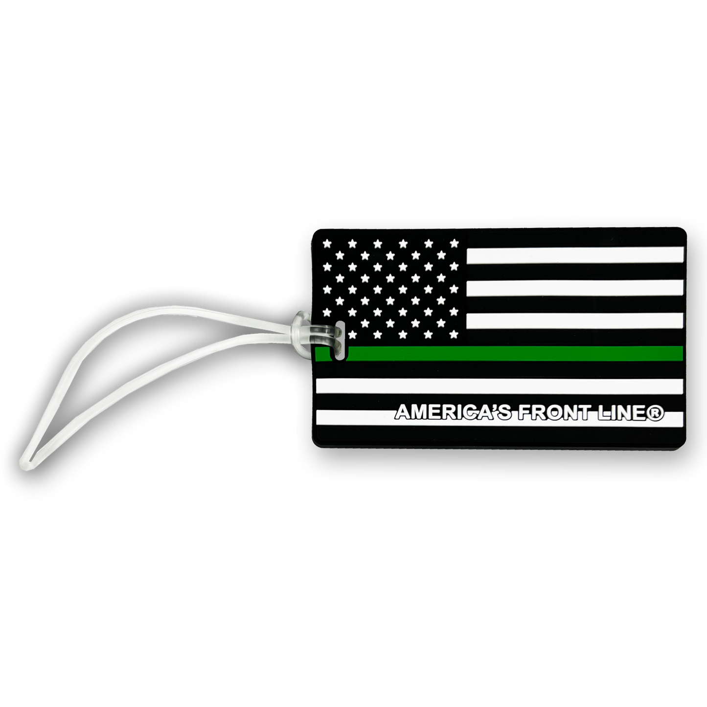 BL1-08B Thin Green Line American Flag Luggage ID Tag Border Patrol Agent Deputy Sheriff Army Marines for suitcase
