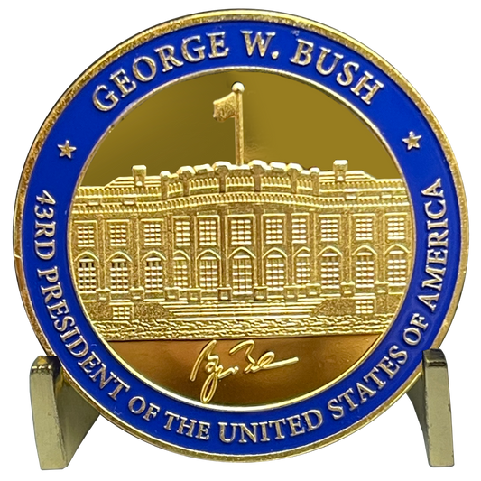 EL8-01 43rd President George W. Bush Challenge Coin White House POTUS G.W. Bush coin