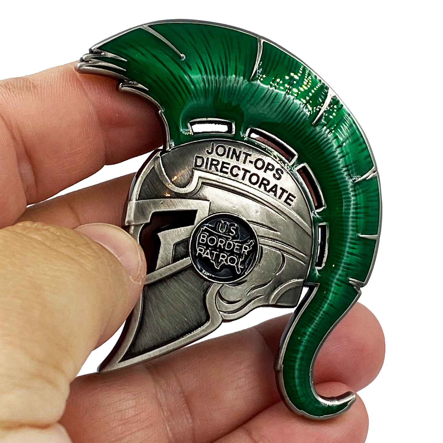 DL11-04 CBP Gladiator Challenge Coin Field Operations Border Patrol Joint Ops Directorate Spartan Helmet Mask