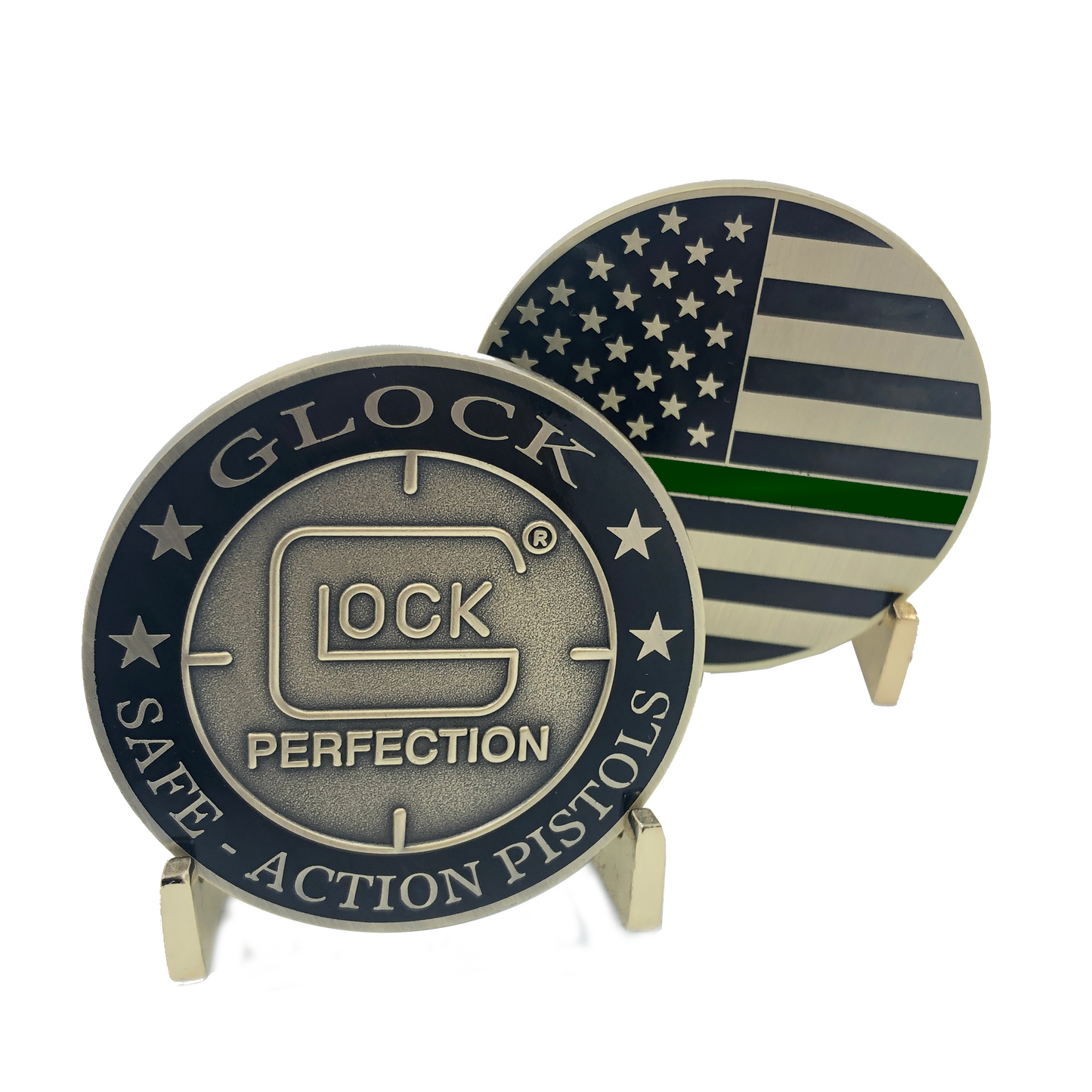 L-26 Thin Green Line Police Challenge Coin CBP Border Patrol, Army, Security, Sheriff