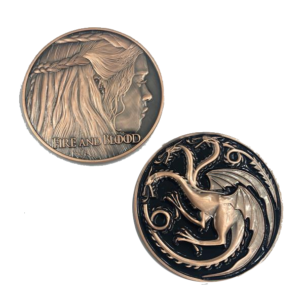 H-010 Mother of Dragons GoT challenge coin Game of Thrones Daenerys Targaryen Fire and Blood