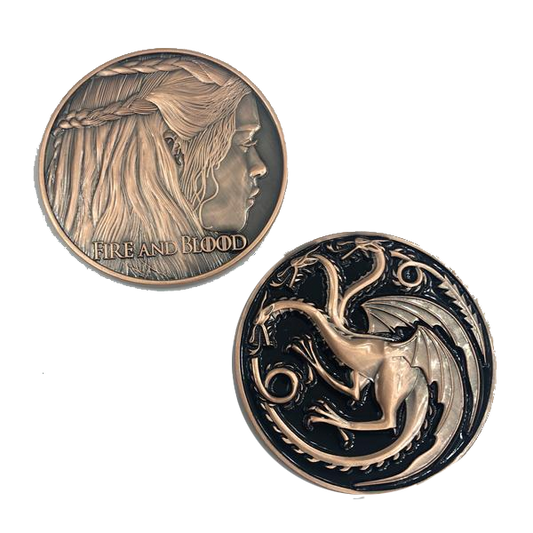 H-010 Mother of Dragons GoT challenge coin Game of Thrones Daenerys Targaryen Fire and Blood