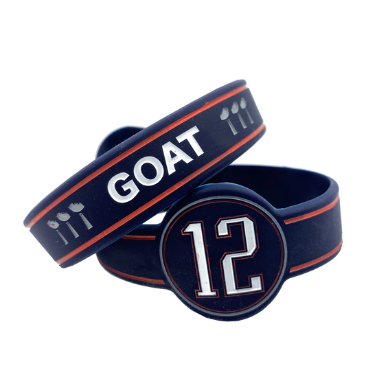 12 GOAT Football Trophy Silicon Bracelet (BLUE)