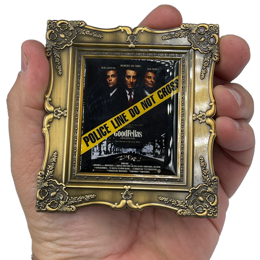 Discontinued BL4-012 Good Fellas NYPD Fuggedaboutit Movie Poster Challenge Coin NITRO Organized Crime Control Bureau