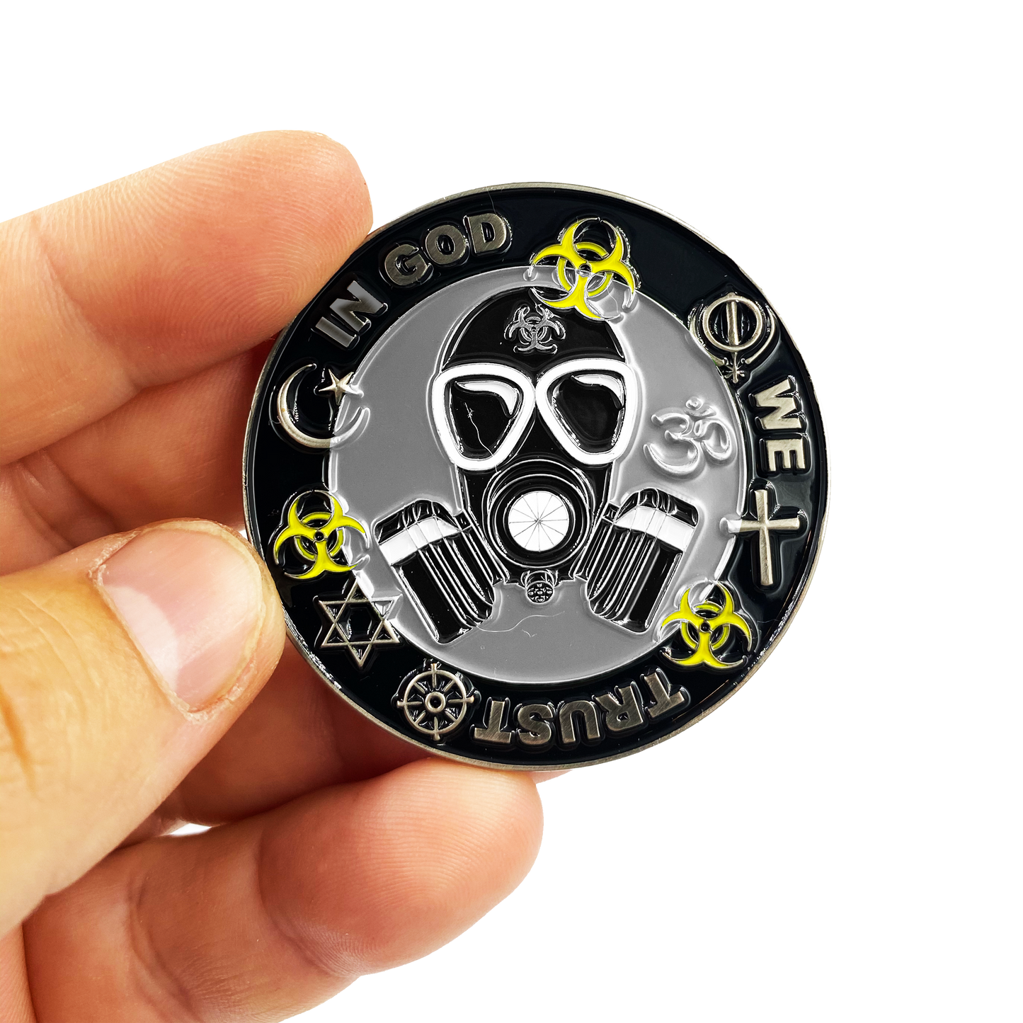 GL1-010 Statue of Liberty Thin Gray Line Correctional Officer Biohazard Pandemic Challenge Coin CO Corrections SERT RRT