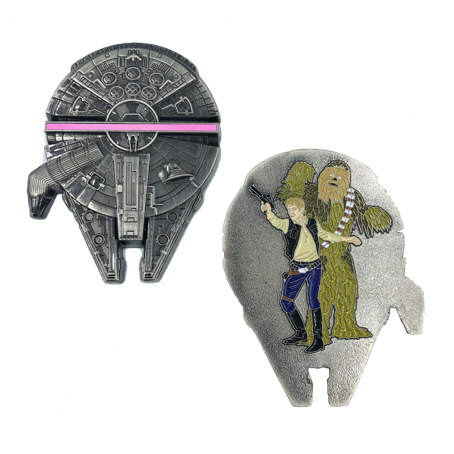 EL1-018 Thin Pink Line Millenium Challenge Coin Breast Cancer Awareness