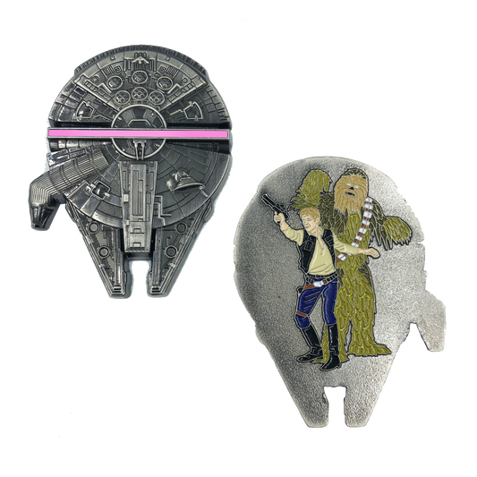 EL1-018 Thin Pink Line Millenium Challenge Coin Breast Cancer Awareness