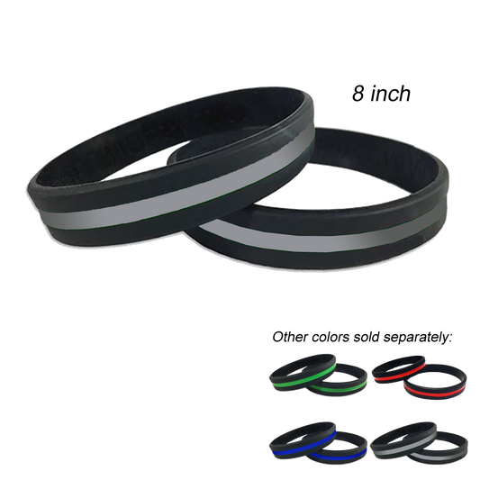 Thin Gray Line Police Silicon Bracelet (GRAY) Corrections, Correctional Officer Gray