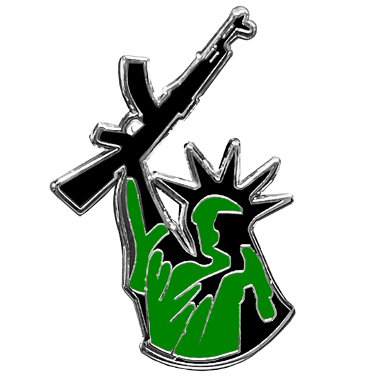Thin Green Line Statue of Liberty M4 Cloisonné Pin with dual pin posts Border Patrol Army Marines CBP Deputy Sheriff