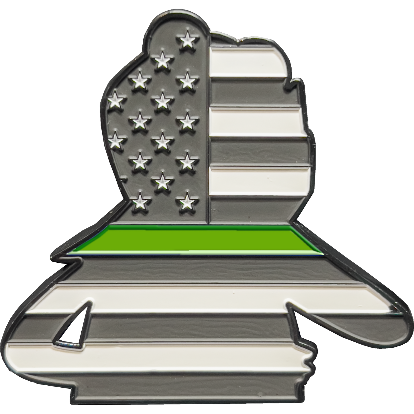 GL09-006 Thin Green Line Flag Border Patrol Challenge Coin Always Be Yourself Self Standing Frog Navy Seal Army Marines