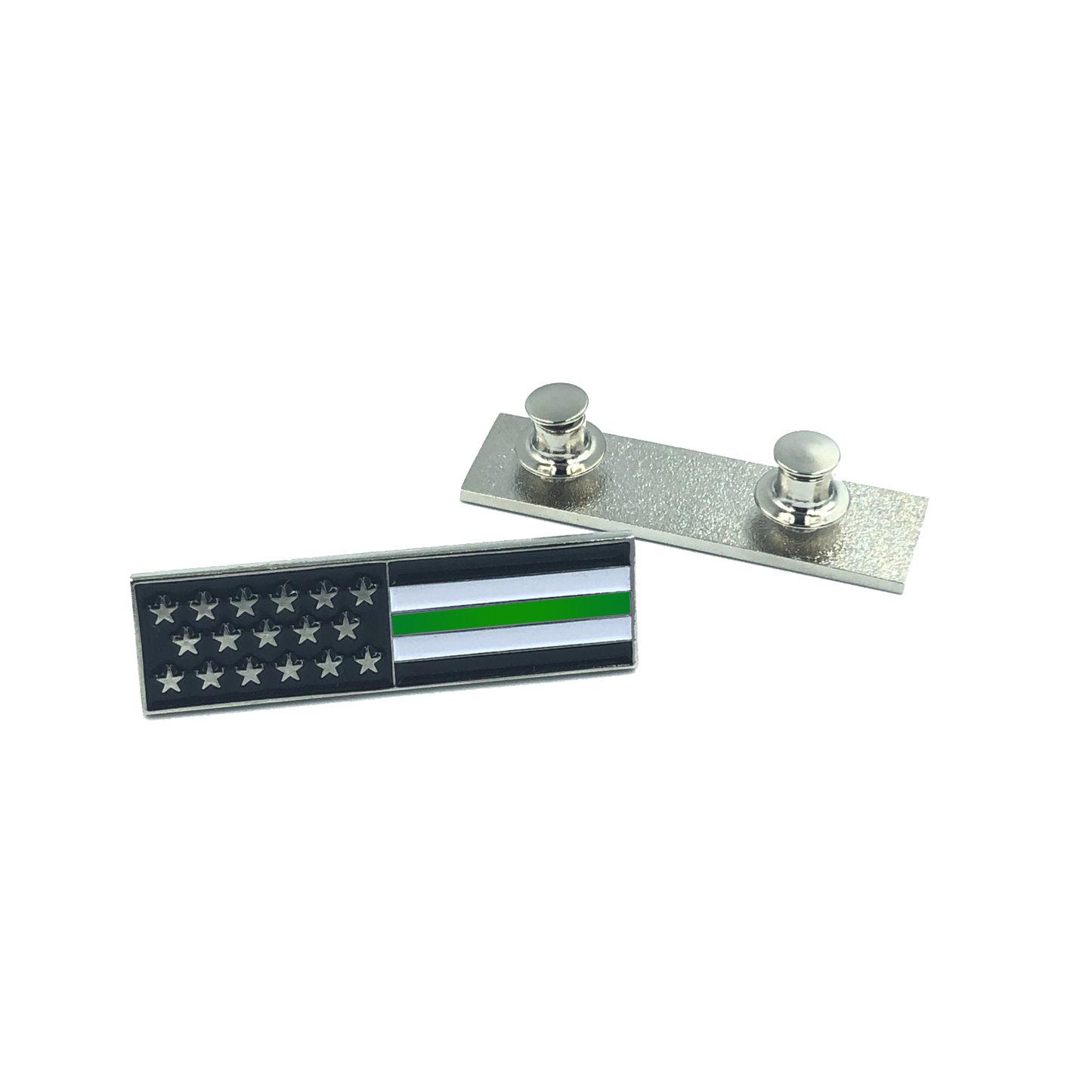 CL7-09 Thin Green Line U.S. Flag Commendation Bar Pin Border Patrol Security Military Army Marines