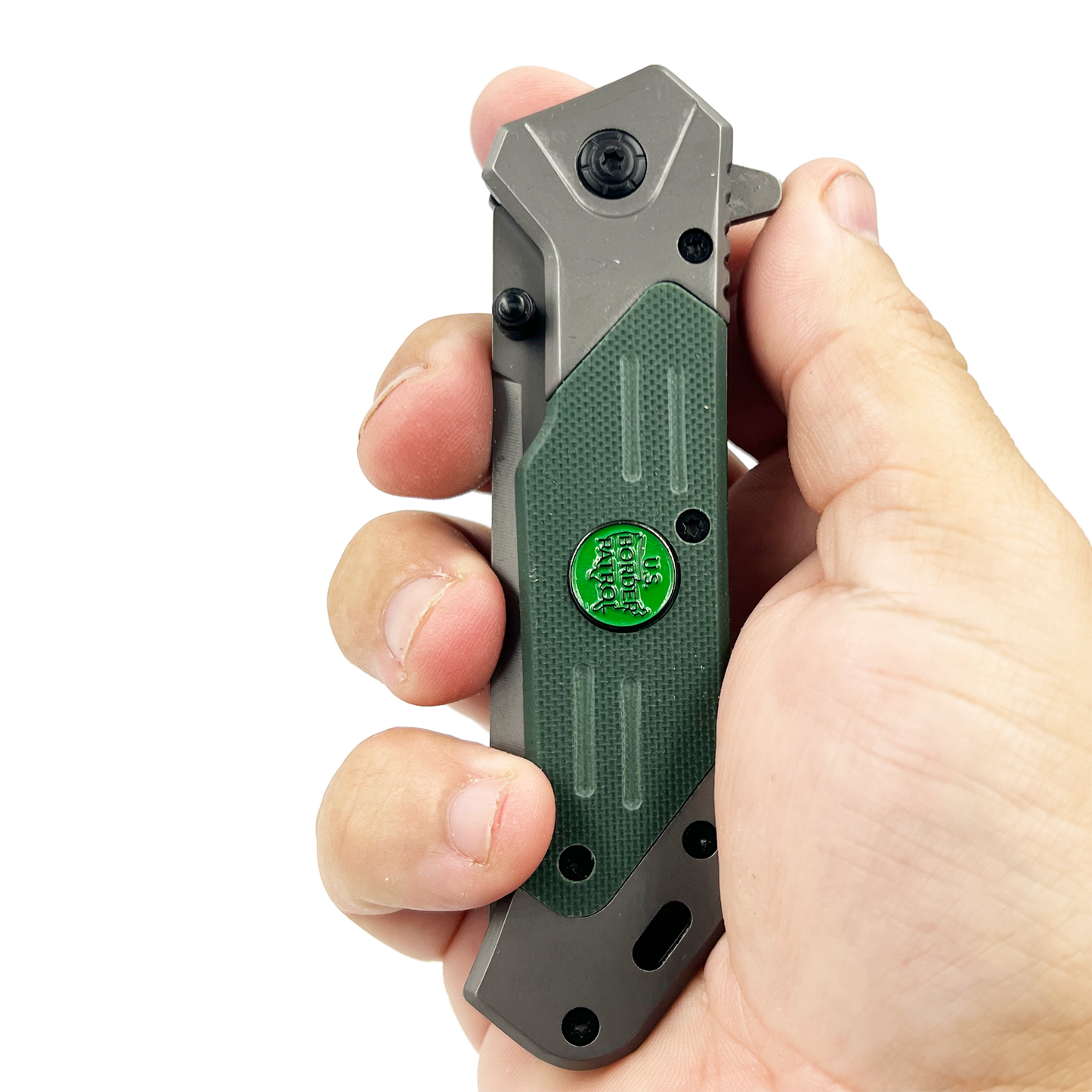 GB2-004 Border Patrol tactical pocket knife BPA Rescue Tool Steel Blade Patrol Agent CBP Bortac
