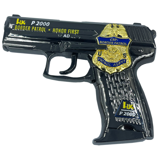 BL17-011 Border Patrol Agent CBP BPA HK P2000 Challenge Coin Police Honor First