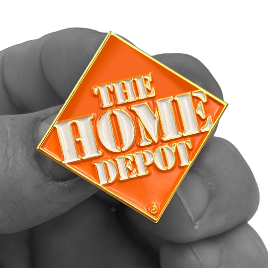 GL6-004 Home Depot Pin Associate orange apron lapel pin