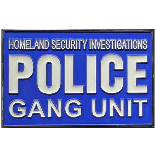 EL11-003 HSI Special Agent Police Gang Unit Challenge Coin Blue Line American Flag