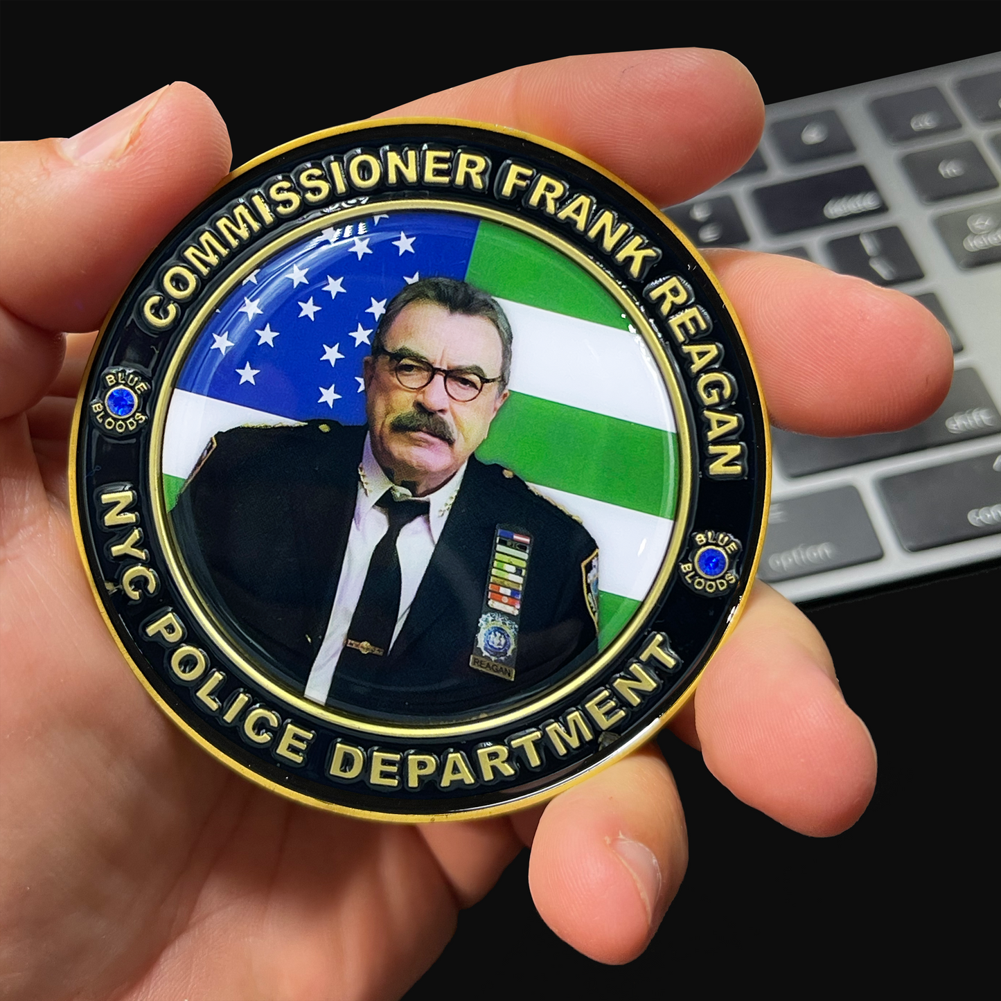BL2-003A Blue Bloods NYPD Commissioner Frank Reagan Police Officer Tom Selleck Challenge Coin