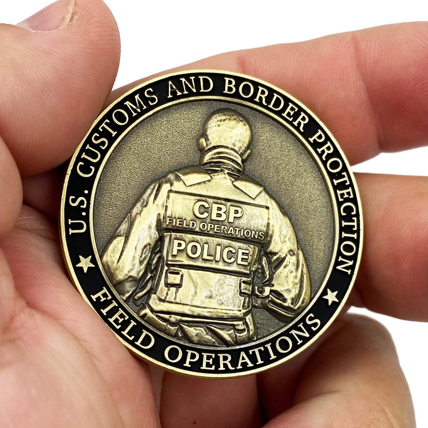 discontinued DL4-12 CBP Officer Challenge Coin Tactical Body Armor Bullet Proof Vest Field Ops CBPO Operations