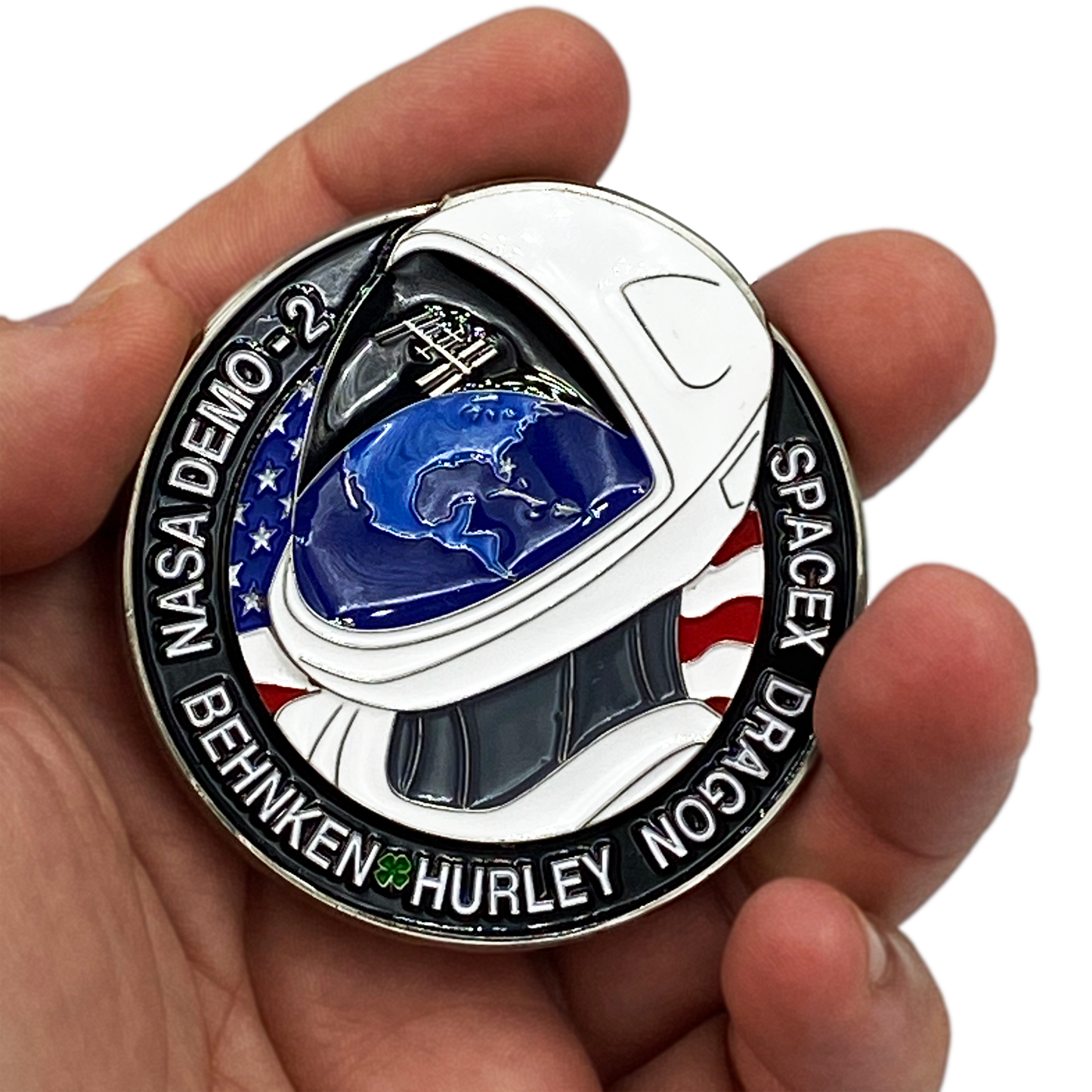 DL11-15 SpaceX Nasa DM-2 First Crewed Flight Challenge Coin Pin set with individual serial numbers