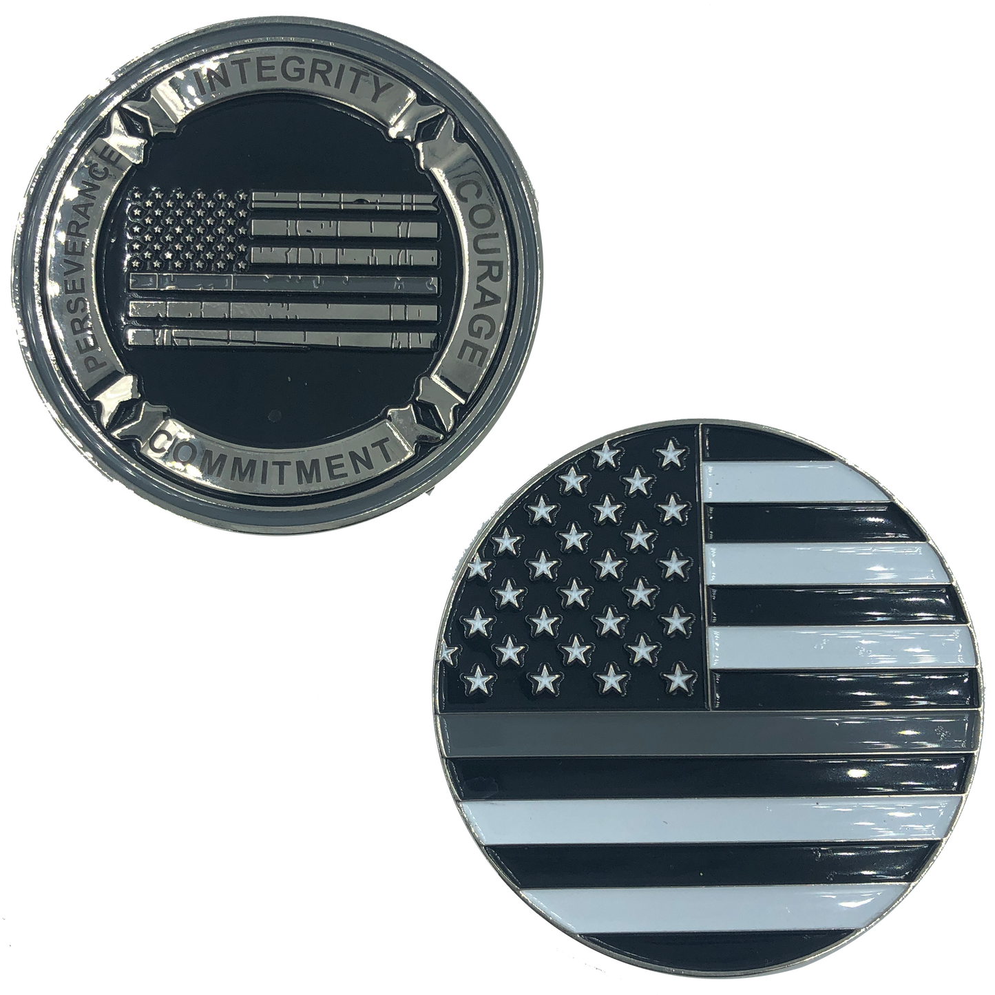 G-021 Thin Gray Line Core Values Challenge Coin Police Correctional Officer Corrections CO