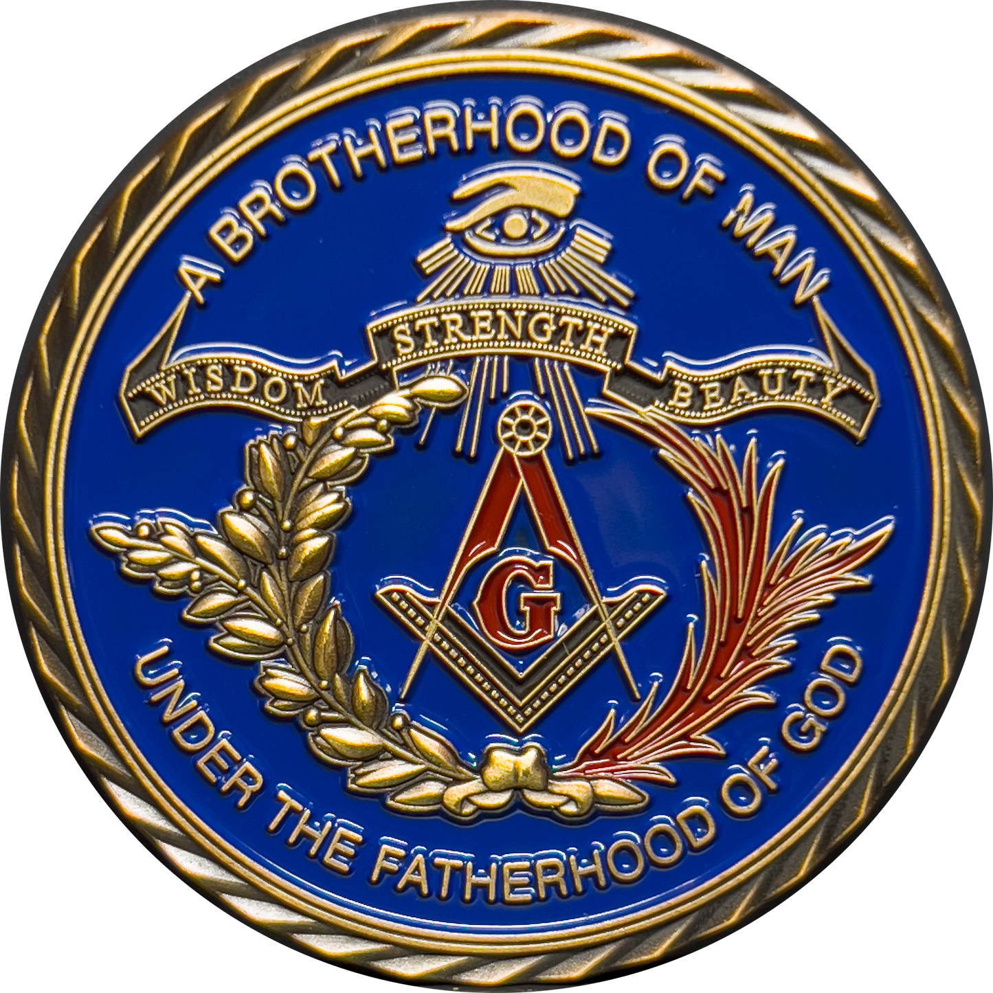 GL8-002 Masonic Illuminati FreeMason Lodge secret freemasonry challenge coin