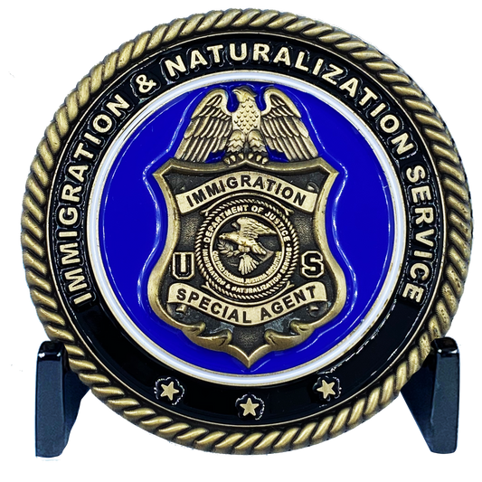 DL2-14 Immigration and Naturalization Service INS & Legacy DOJ Challenge Coin Special Agent not CBP