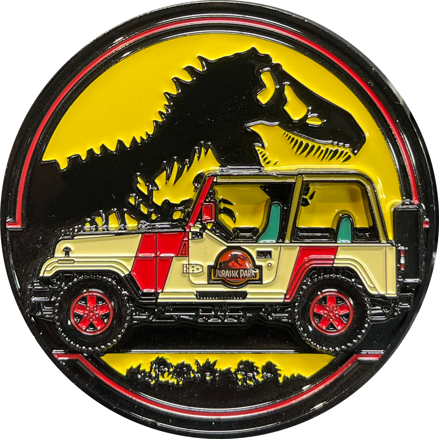 Discontinued BL17-004 Jurassic Tyrannosaurus Rex Dinosaur Truck 4x4 Challenge Coin