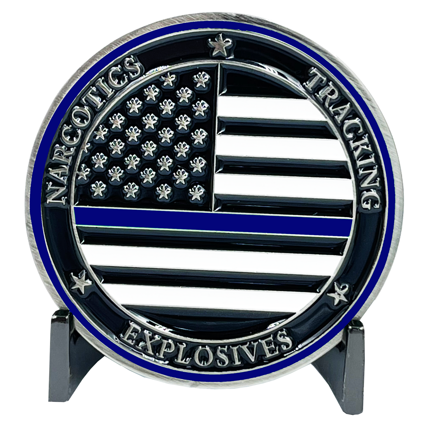 EL3-004 K9 Police Officer Narcotics Tracking Explosives Thin Blue Line LAPD ATF DEA ICE HSI NYPD FBI
