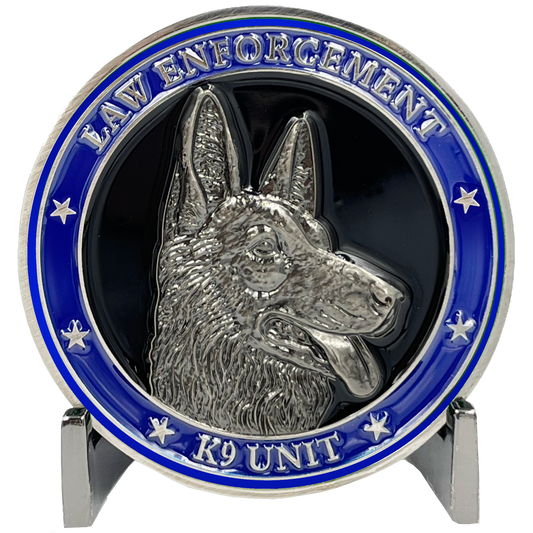 EL3-004 K9 Police Officer Narcotics Tracking Explosives Thin Blue Line LAPD ATF DEA ICE HSI NYPD FBI