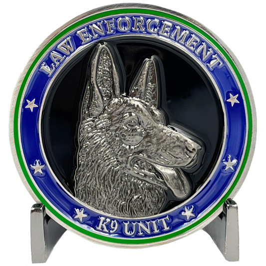 EL2-004 K9 Border Patrol Agent BPA Police Officer Narcotics Tracking Explosives Thin Green Line