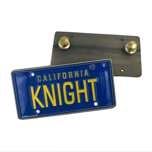 FF-016 KNIGHT License Plate Medallion Pin with dual pin backs KITT