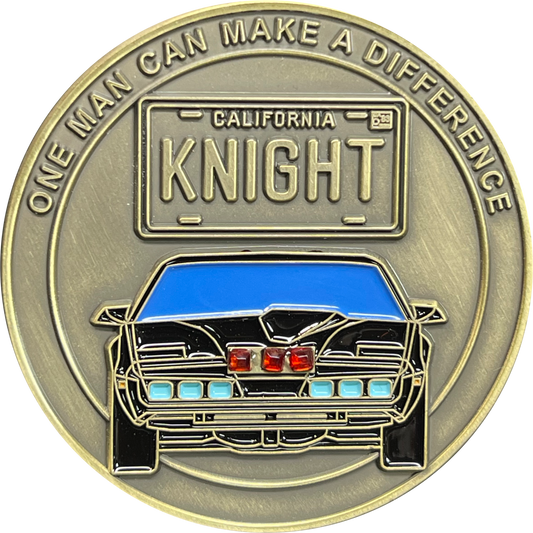 discontinued BL13-008 Knight Rider license plate KITT voice box Challenge Coin with serial number