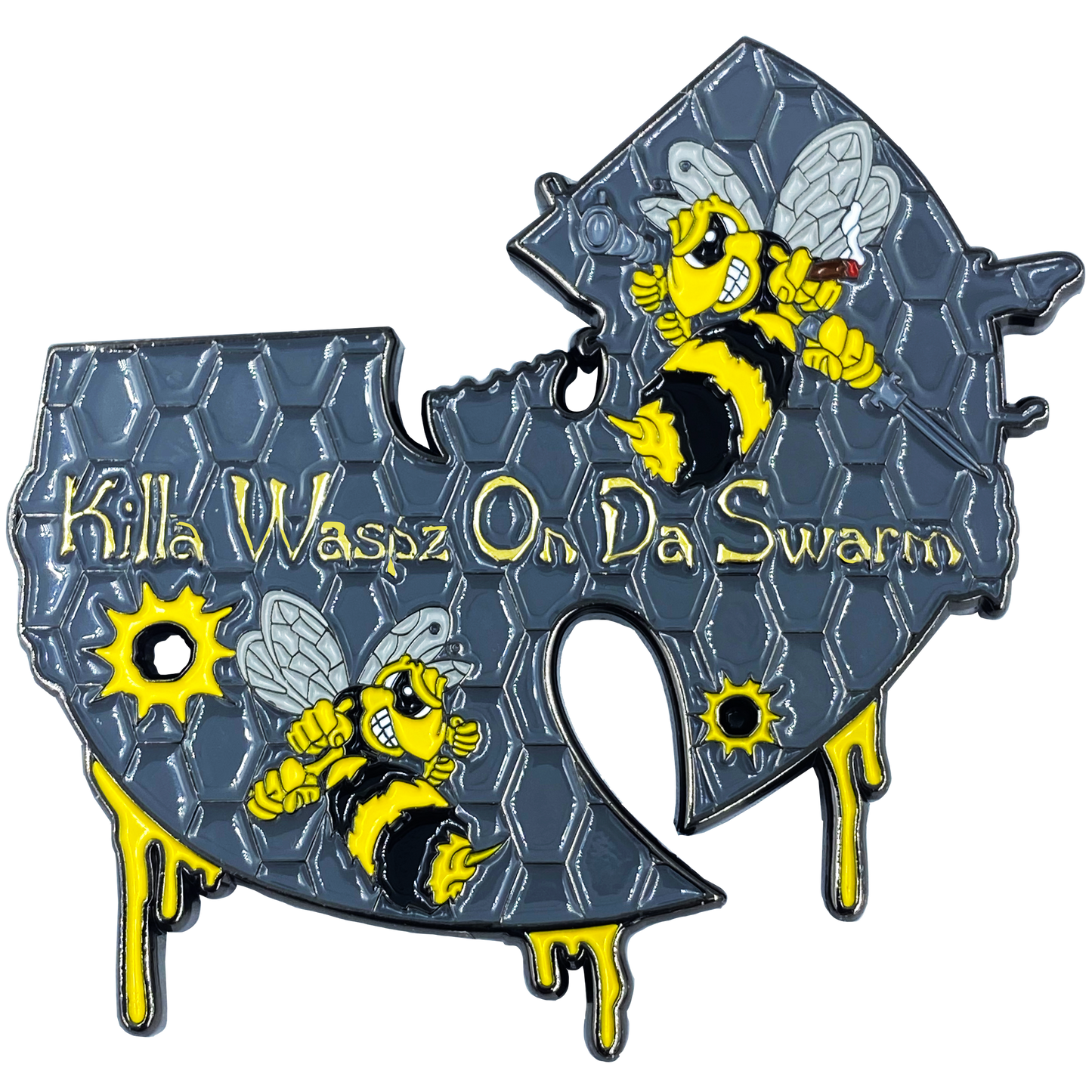discontinued H-013 Wu Hornet Killer Wasp Tang Inspired Honey Comb Challenge Coin