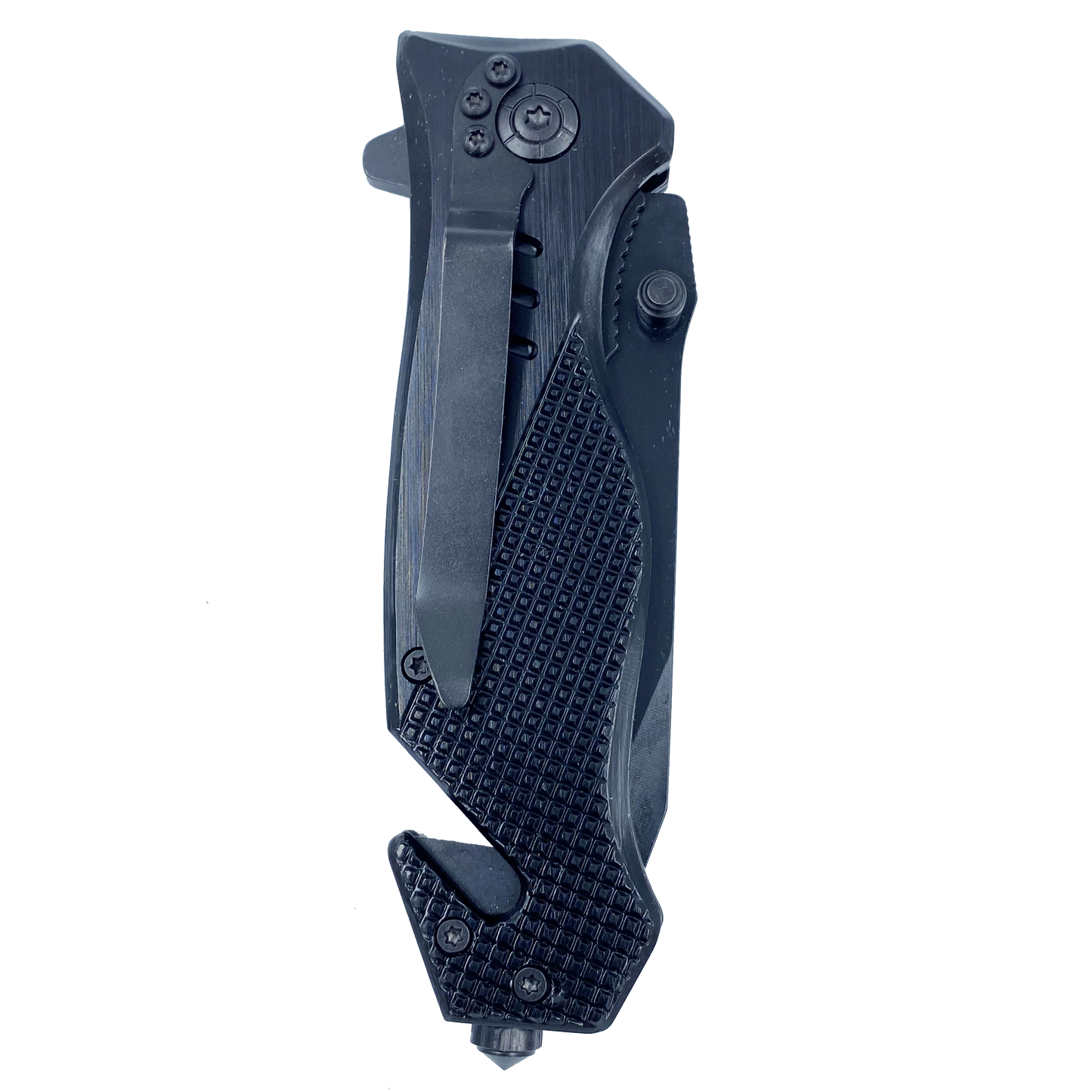 Thin Red Line collectible 3-in-1 Police Tactical Rescue knife tool for Firefighter Fire Fighter Fire Department with Seatbelt Cutter, Steel Serrated Blade, Glass Breaker