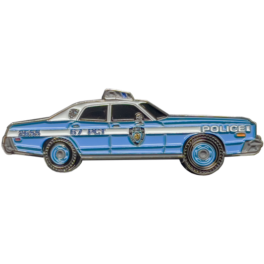GL7-002 NYPD Vintage Police Car Challenge Coin New York City Police Officer Serpico Kojak era